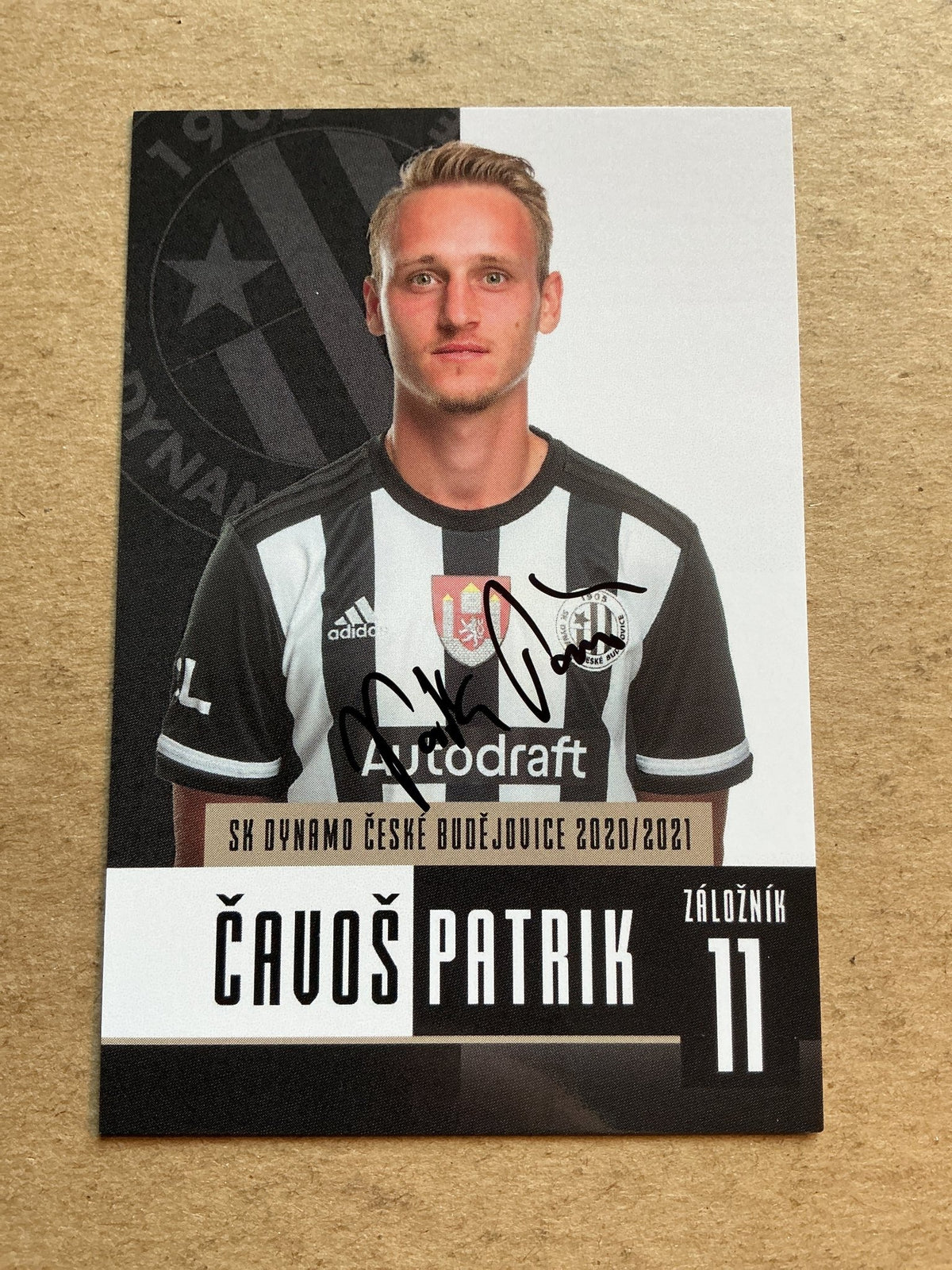 Patrik Čavoš, Czech Republic 🇨🇿 SK Dynamo České Budějovice 2020/21 hand signed - Autographs-World