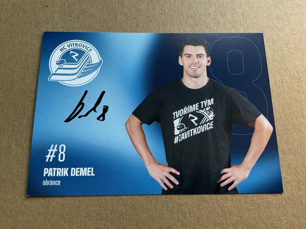 Patrik Demel, Czech Republic 🇨🇿 HC Vítkovice 2025/26 hand signed - Autographs-World