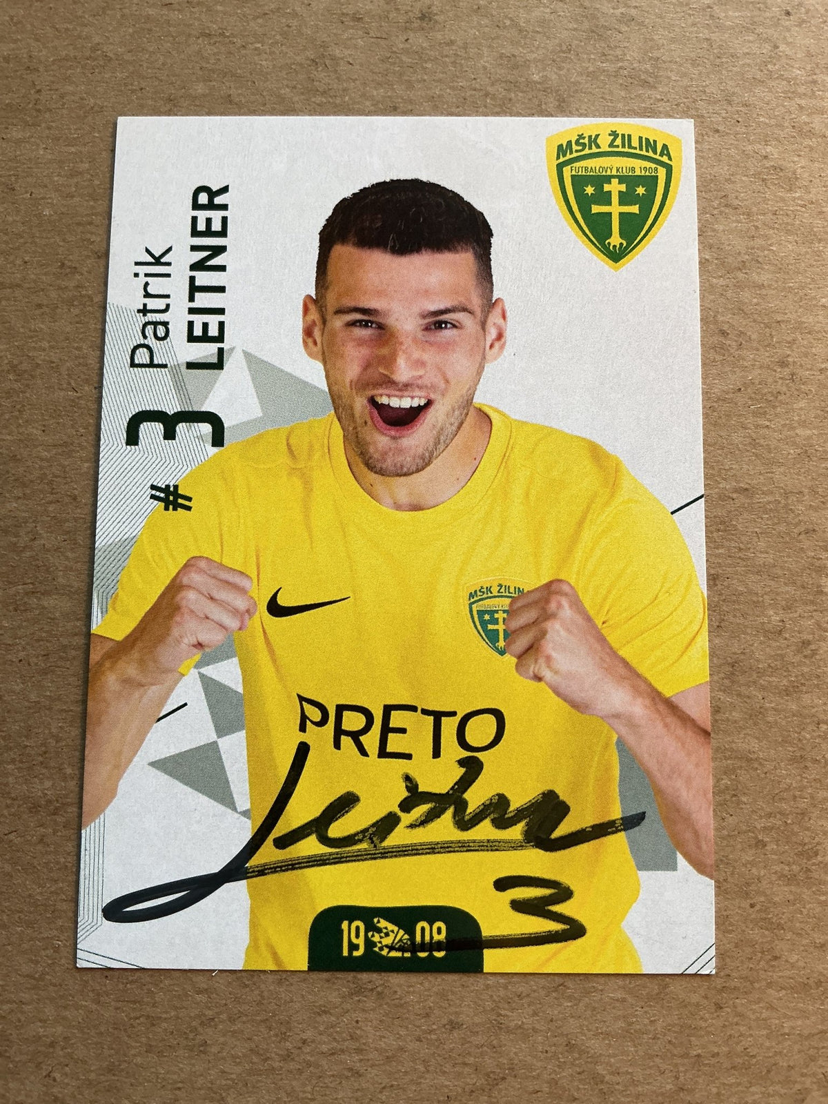 Patrik Leitner, Slovakia 🇸🇰 MŠK Žilina 2023/24 hand signed - Autographs-World