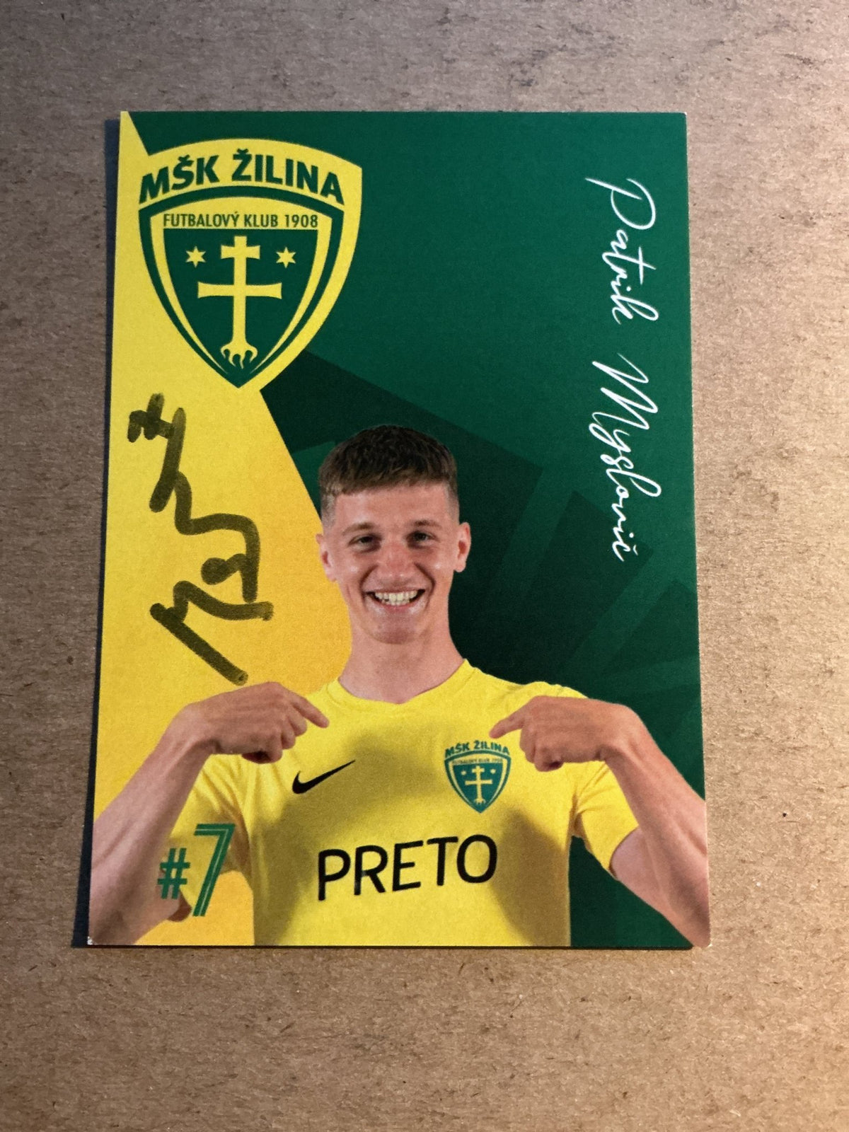 Patrik Myslović, Slovakia 🇸🇰 MŠK Žilina 2021/22 hand signed - Autographs-World
