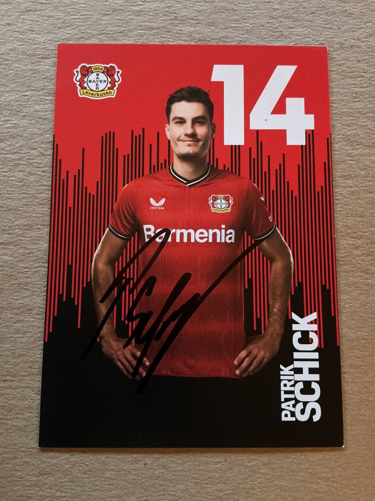 Patrik Schick, Czech Republic 🇨🇿 Bayer 04 Leverkusen 2022/23 hand signed - Autographs-World