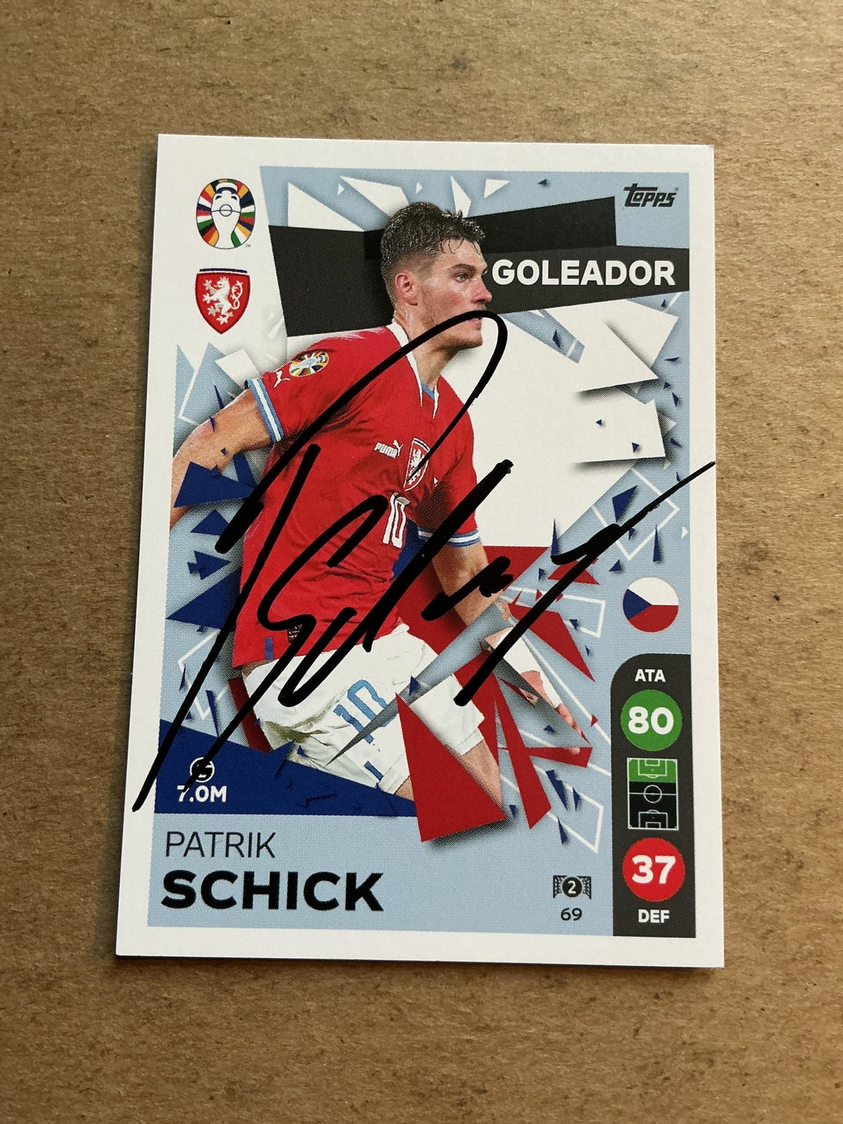 Patrik Schick, Czech Republic 🇨🇿 UEFA Euro 2024 hand signed - Autographs-World