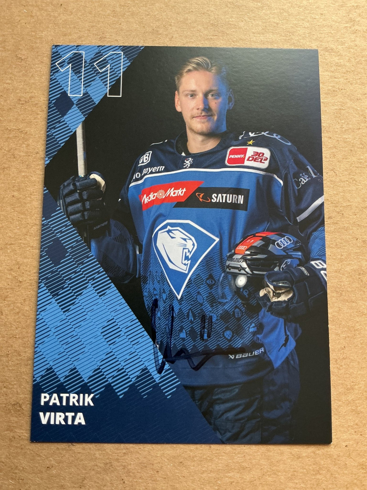 Patrik Virta, Finland 🇫🇮 ERC Ingolstadt 2023/24 hand signed - Autographs-World