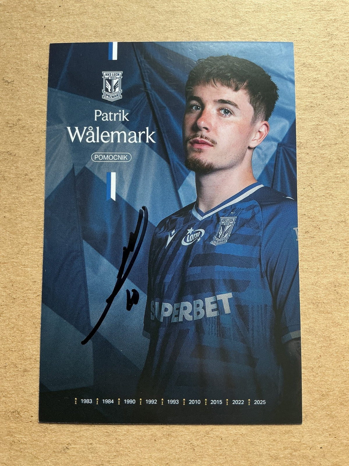 Patrik Wålemark, Sweden 🇸🇪 Lech Poznán 2025/26 hand signed - Autographs-World