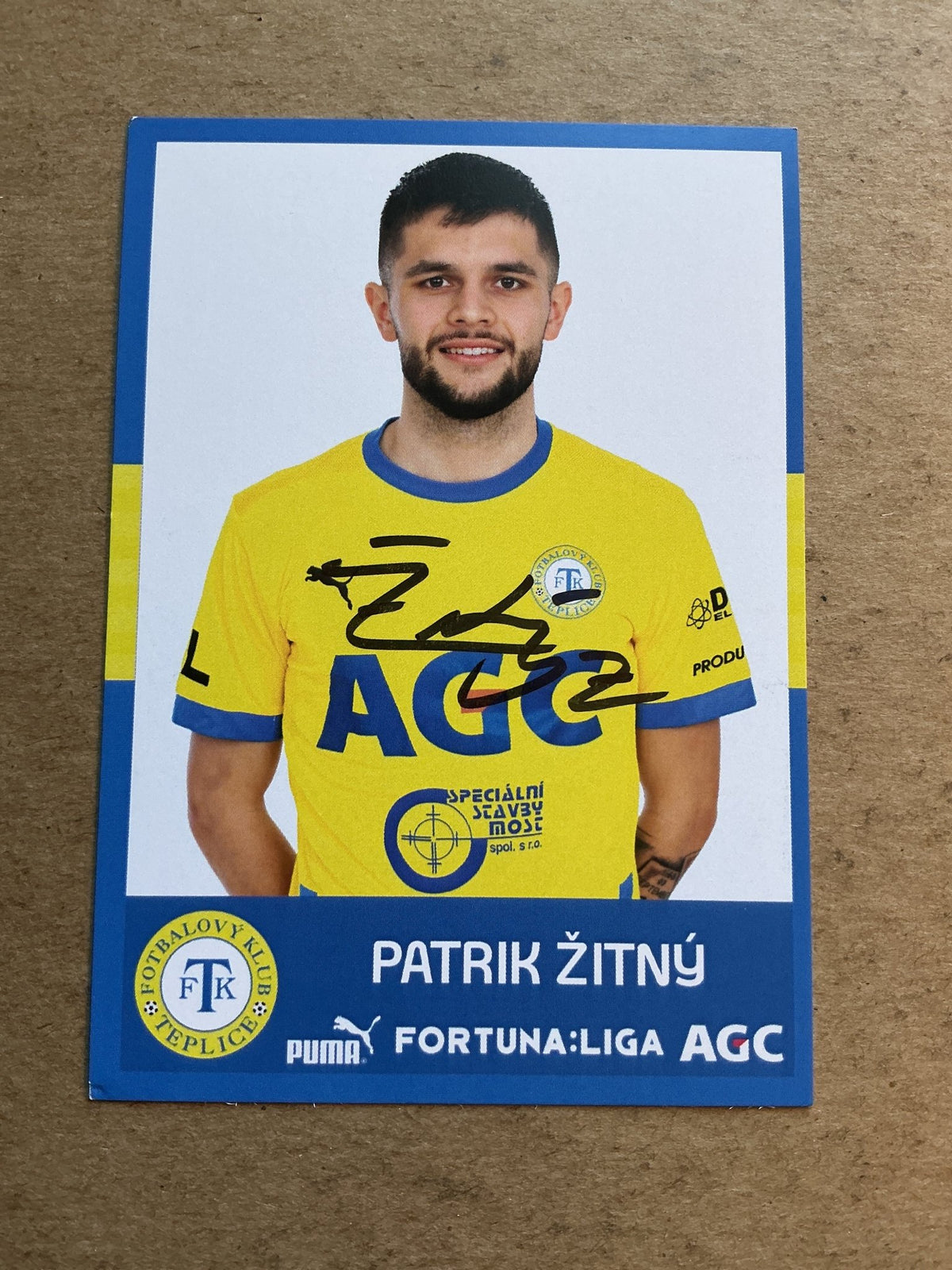 Patrik Žitný, Czech Republic 🇨🇿 FK Teplice 2020/21 hand signed - Autographs-World