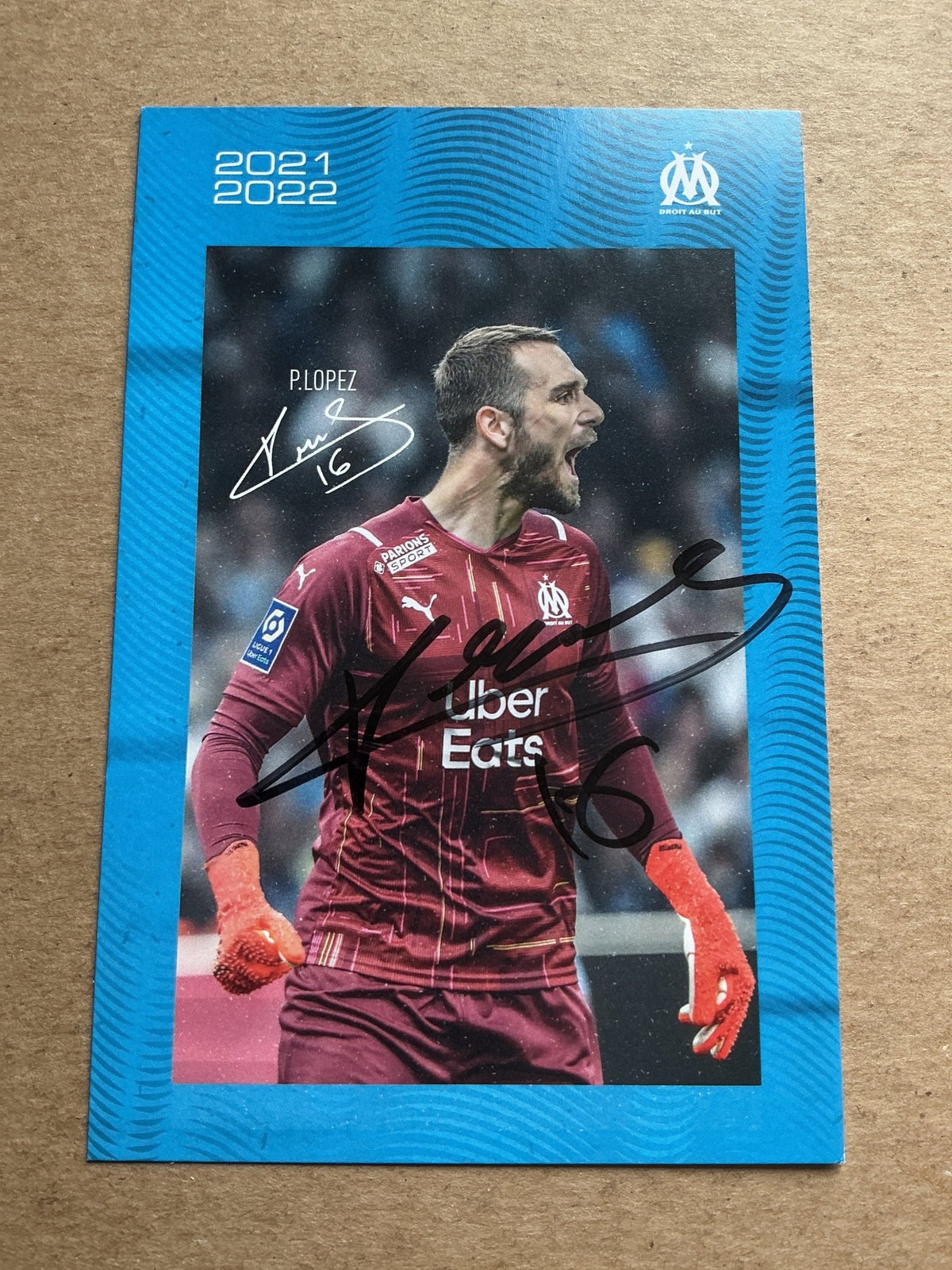 Pau Lopez, Spain 🇪🇸 Olympique Marseille 2021/22 hand signed - Autographs-World