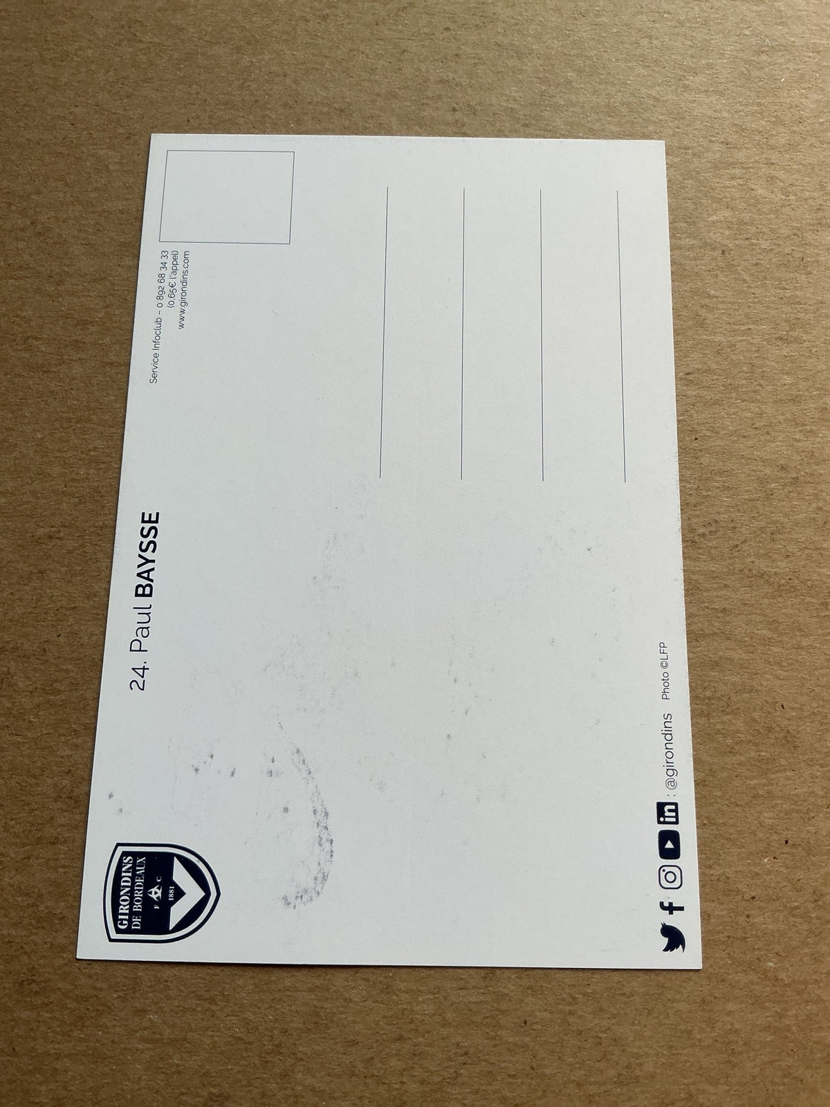 Paul Baysse, France 🇫🇷 Girondins Bordeaux 2021/22 hand signed - Autographs-World