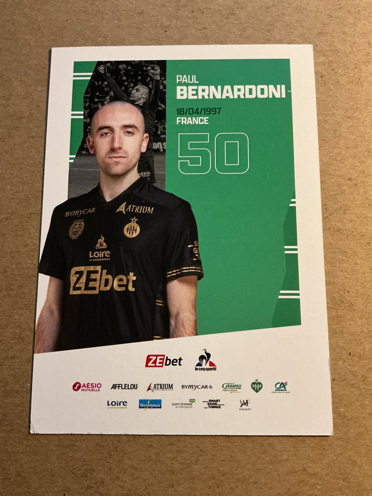 Paul Bernadoni, France 🇫🇷 AS Saint-Étienne 2021/22 hand signed - Autographs-World