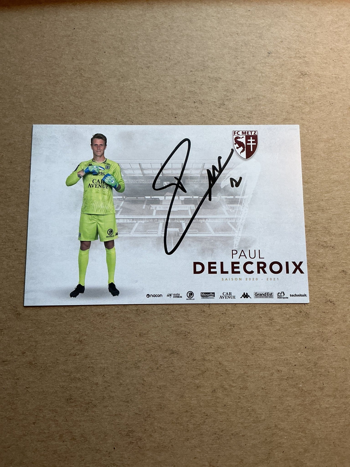 Paul Delecroix, France 🇫🇷 FC Metz 2020/21 hand signed - Autographs-World