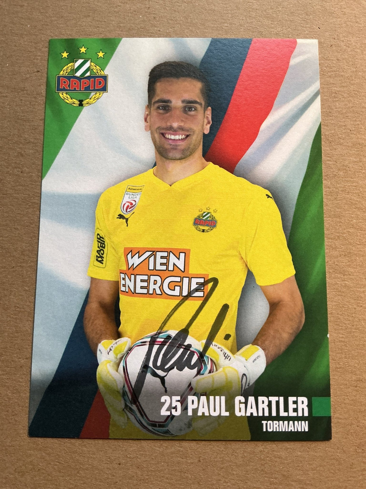 Paul Gartler, Austria 🇦🇹 Rapid Wien 2021/22 hand signed - Autographs-World