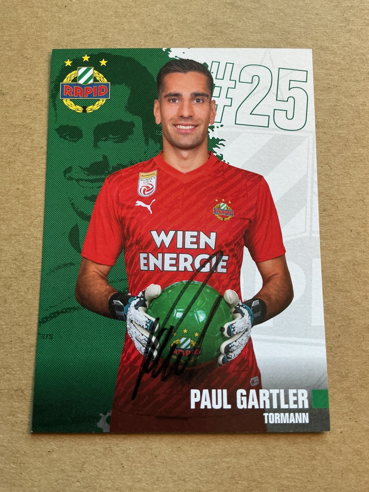 Paul Gartler, Austria 🇦🇹 SK Rapid Wien 2023/24 hand signed - Autographs-World