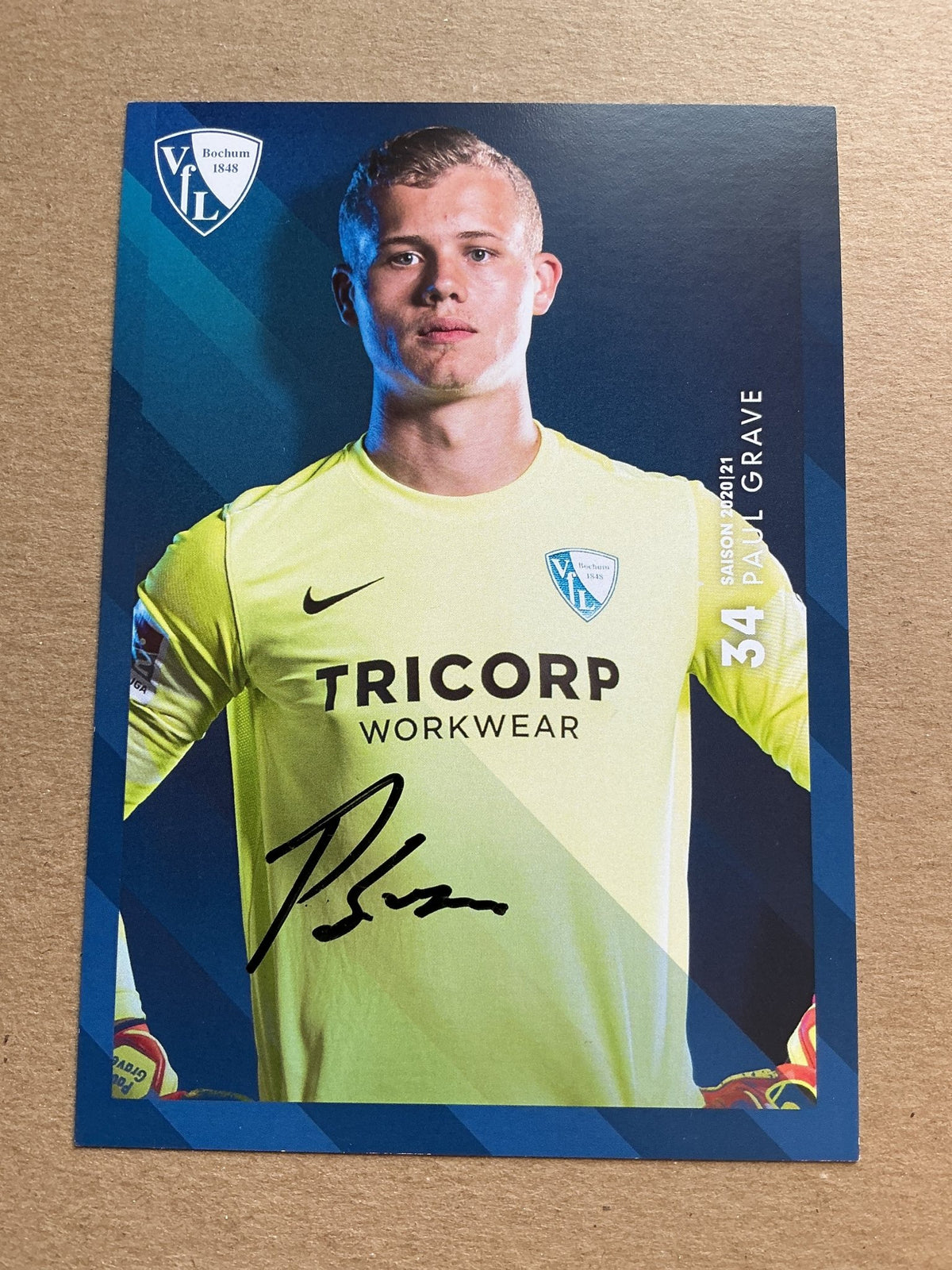 Paul Grave, Germany 🇩🇪 VfL Bochum 2020/21 hand signed - Autographs-World