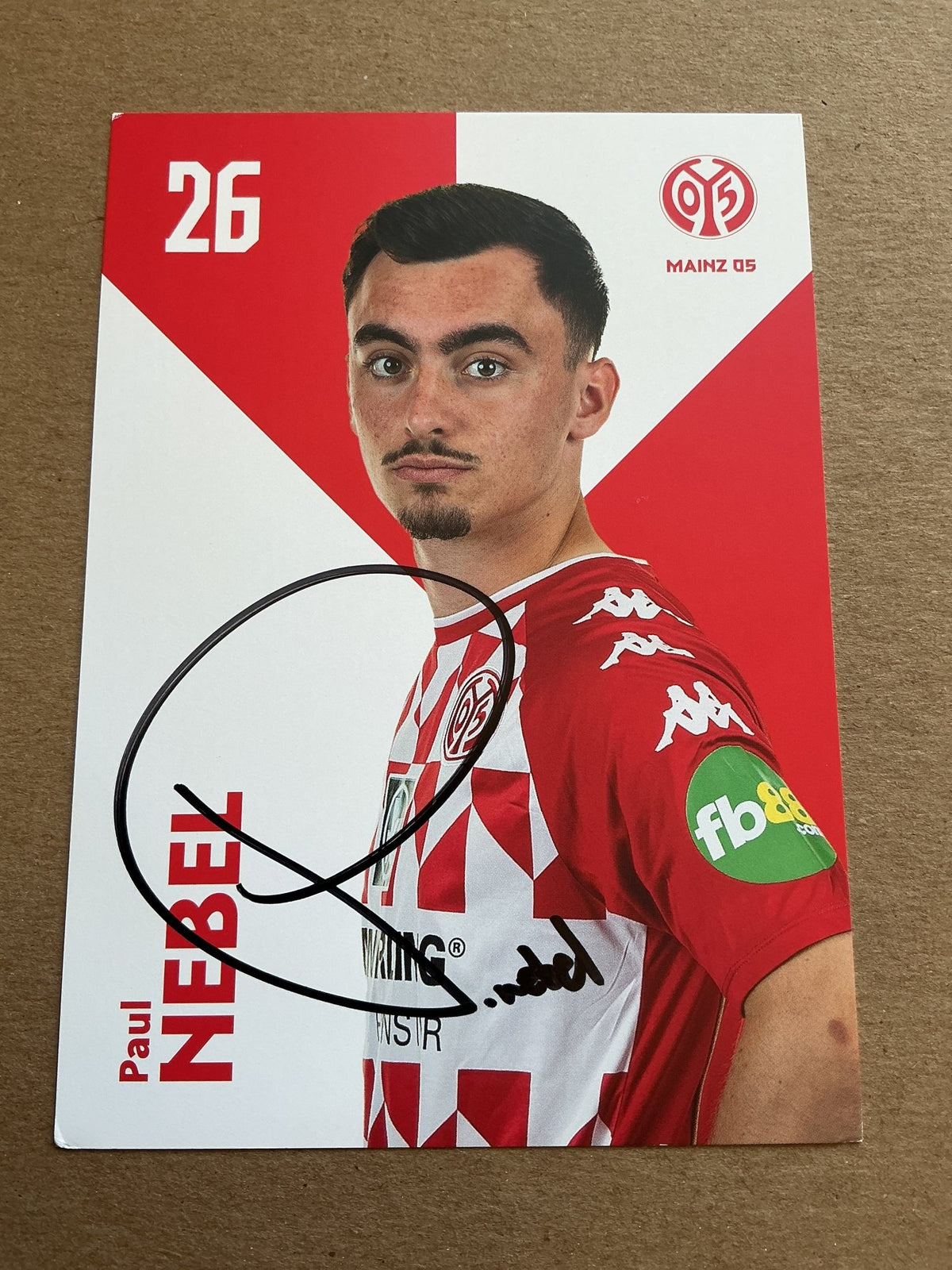 Paul Nebel, Germany 🇩🇪 FSV Mainz 05 2021/22 hand signed - Autographs-World