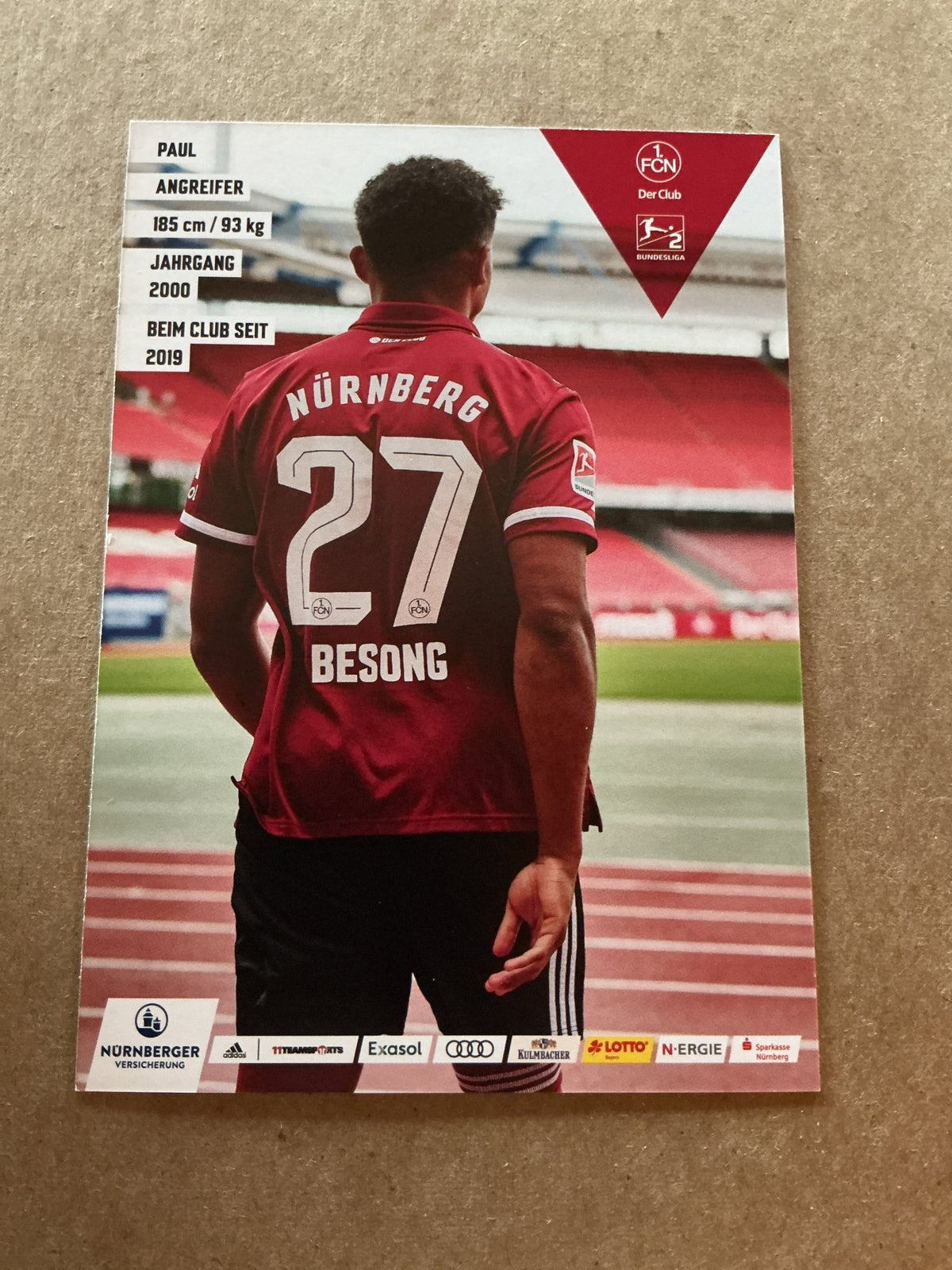 Paul-Philipp Besong, Germany 🇩🇪 1.FC Nürnberg 2021/22 hand signed - Autographs-World