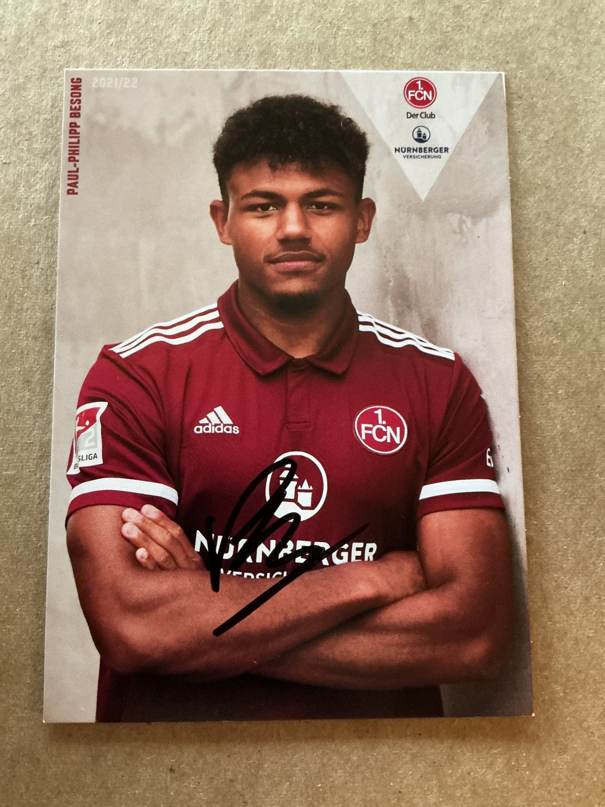 Paul-Philipp Besong, Germany 🇩🇪 1.FC Nürnberg 2021/22 hand signed - Autographs-World
