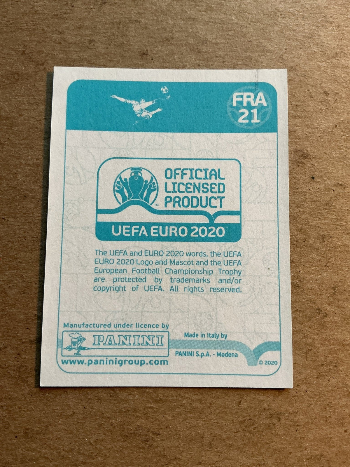 Paul Pogba, France 🇫🇷 UEFA Euro 2020 Panini hand signed - Autographs-World