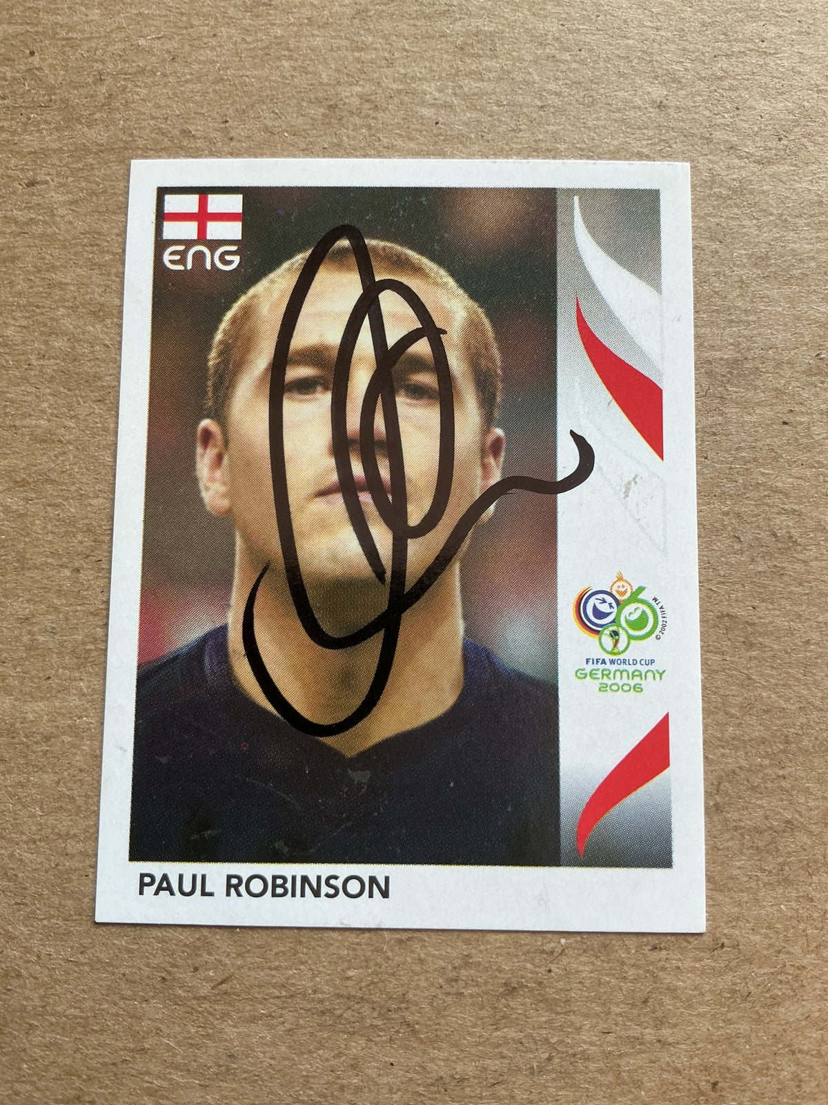 Paul Robinson, England 🏴󠁧󠁢󠁥󠁮󠁧󠁿 FIFA World Cup 2006 Panini hand signed - Autographs-World