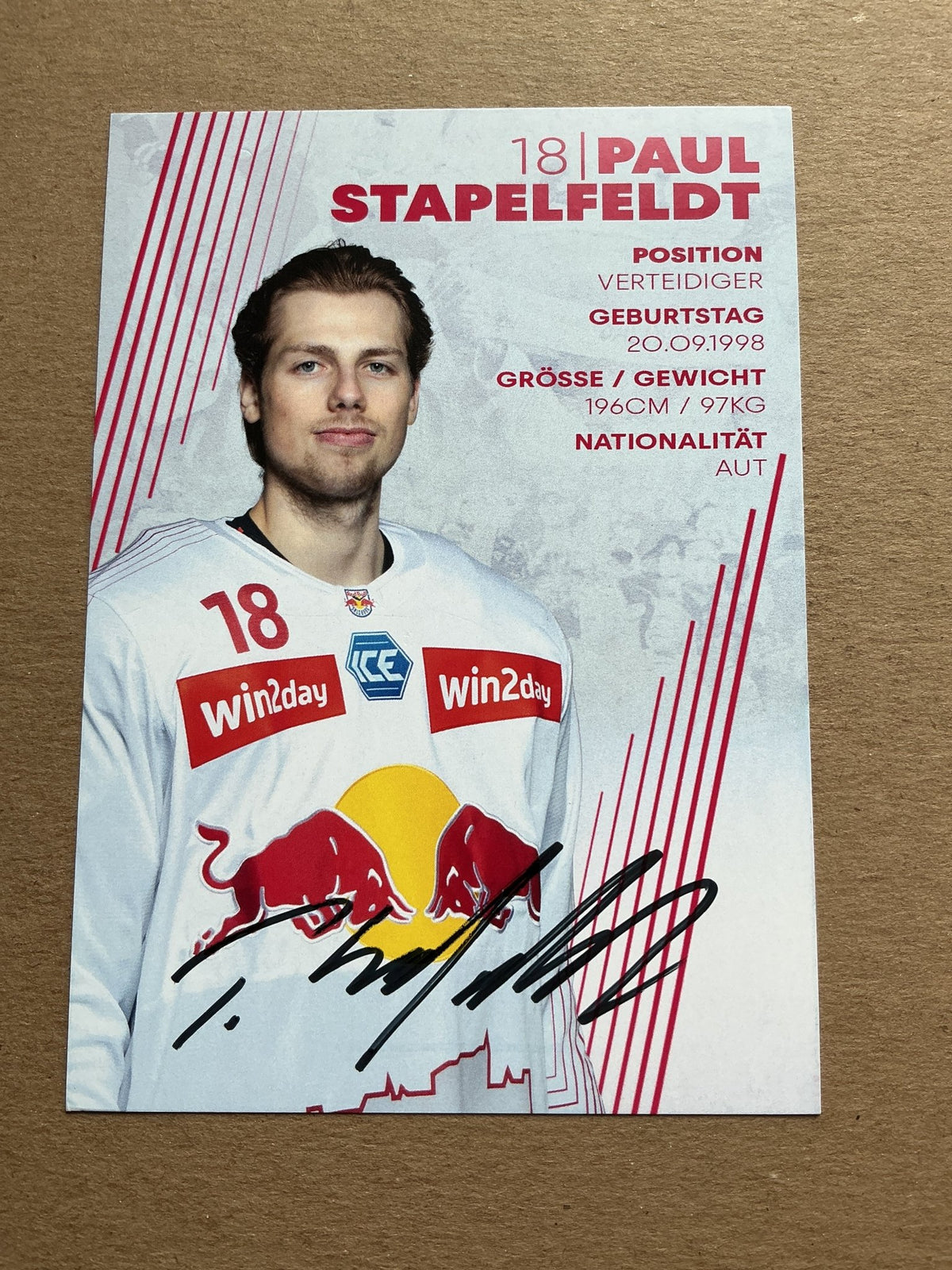 Paul Stapelfeldt, Austria 🇦🇹 EC Red Bull Salzburg 2023/24 hand signed - Autographs-World