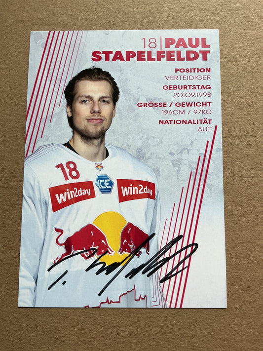 Paul Stapelfeldt, Austria 🇦🇹 EC Red Bull Salzburg 2023/24 hand signed - Autographs-World