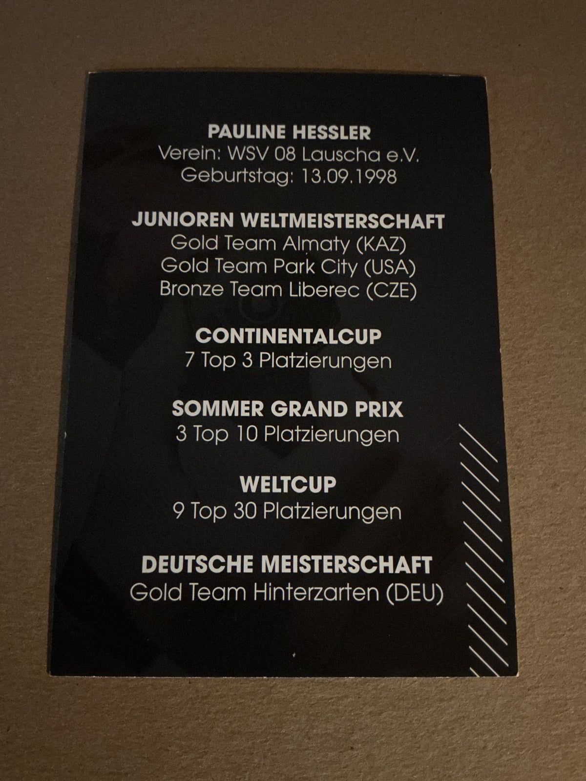 Pauline Hessler, Germany 🇩🇪 Ski Jump 2023/24 hand signed - Autographs-World