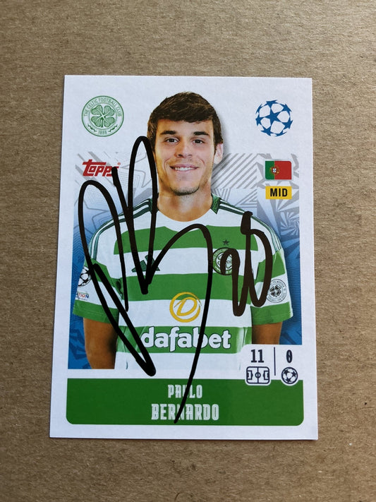 Paulo Bernardo, Portugal 🇵🇹 Celtic FC 2024/25 Topps hand signed - Autographs-World