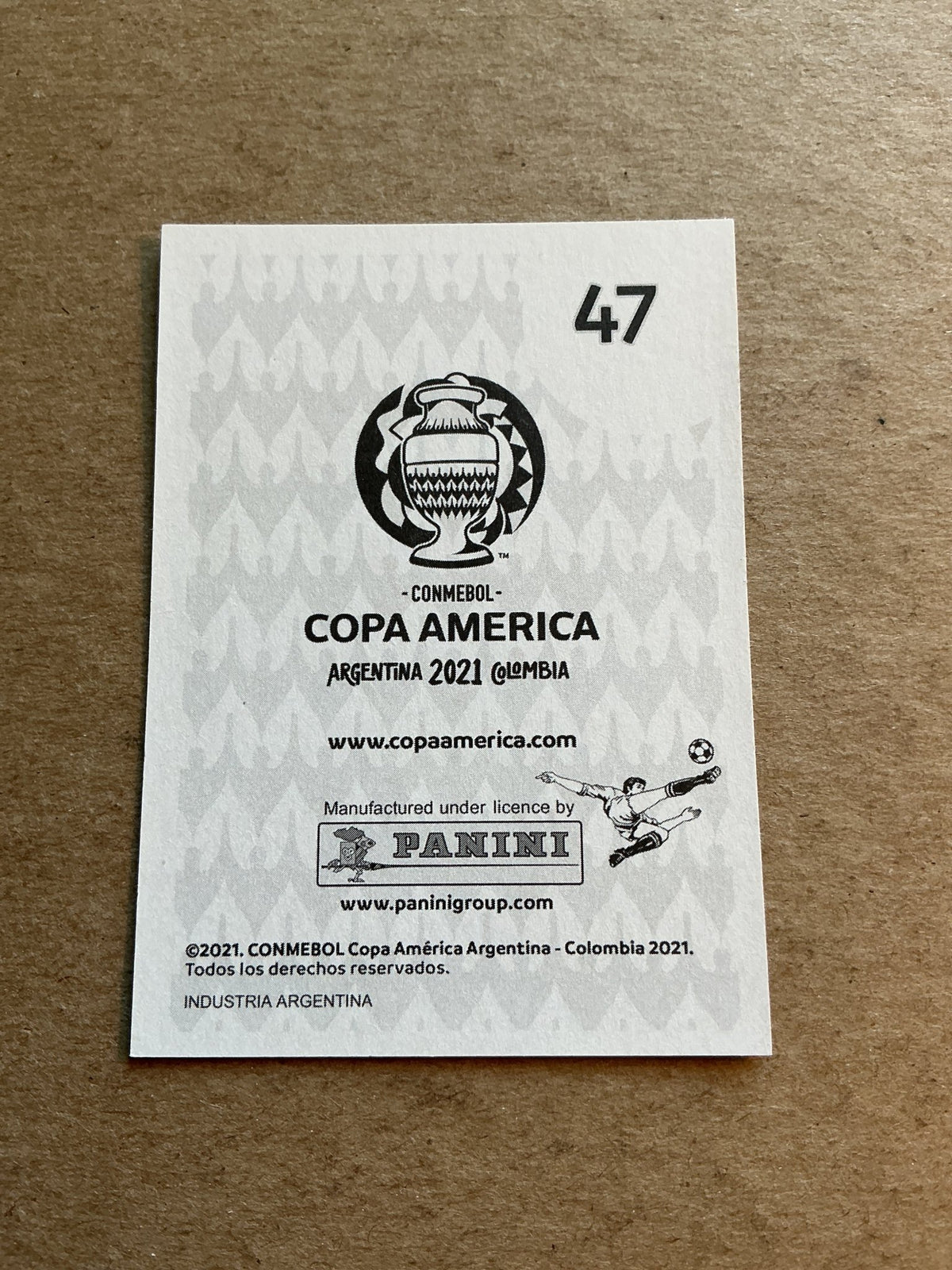 Paulo Dybala, Argentina 🇦🇷 Copa America 2021 Panini hand signed - Autographs-World