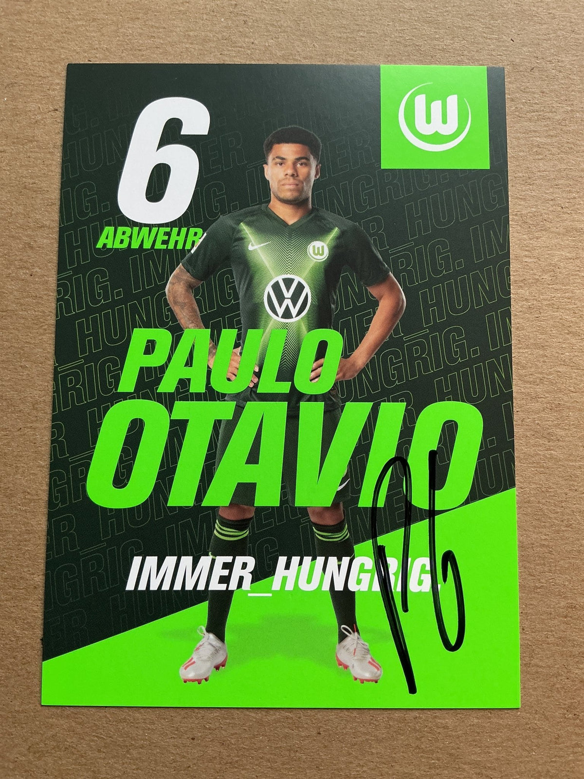 Paulo Otavio, Brazil 🇧🇷 VfL Wolfsburg 2019/20 hand signed - Autographs-World