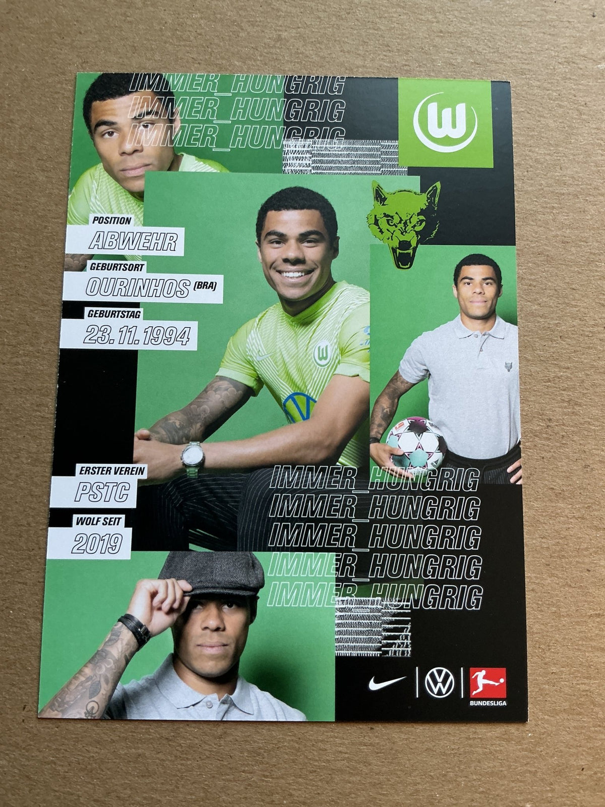 Paulo Otavio, Brazil 🇧🇷 VfL Wolfsburg 2020/21 hand signed - Autographs-World