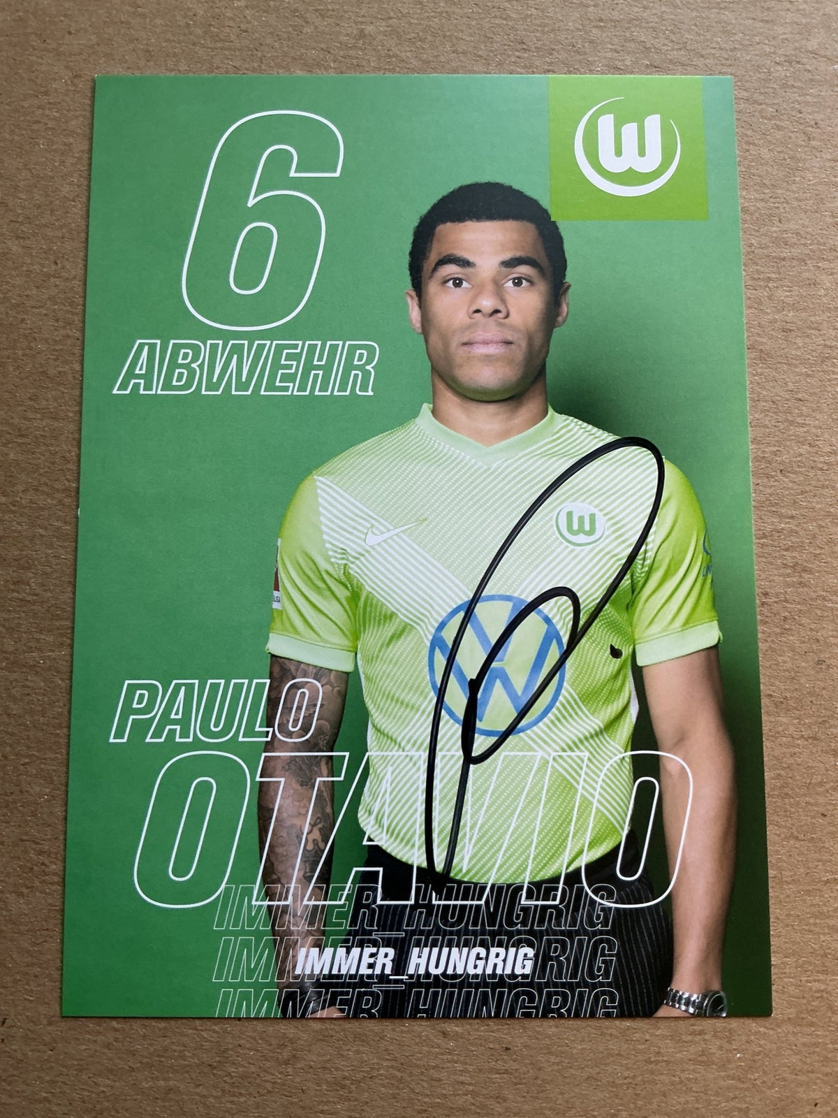 Paulo Otavio, Brazil 🇧🇷 VfL Wolfsburg 2020/21 hand signed - Autographs-World