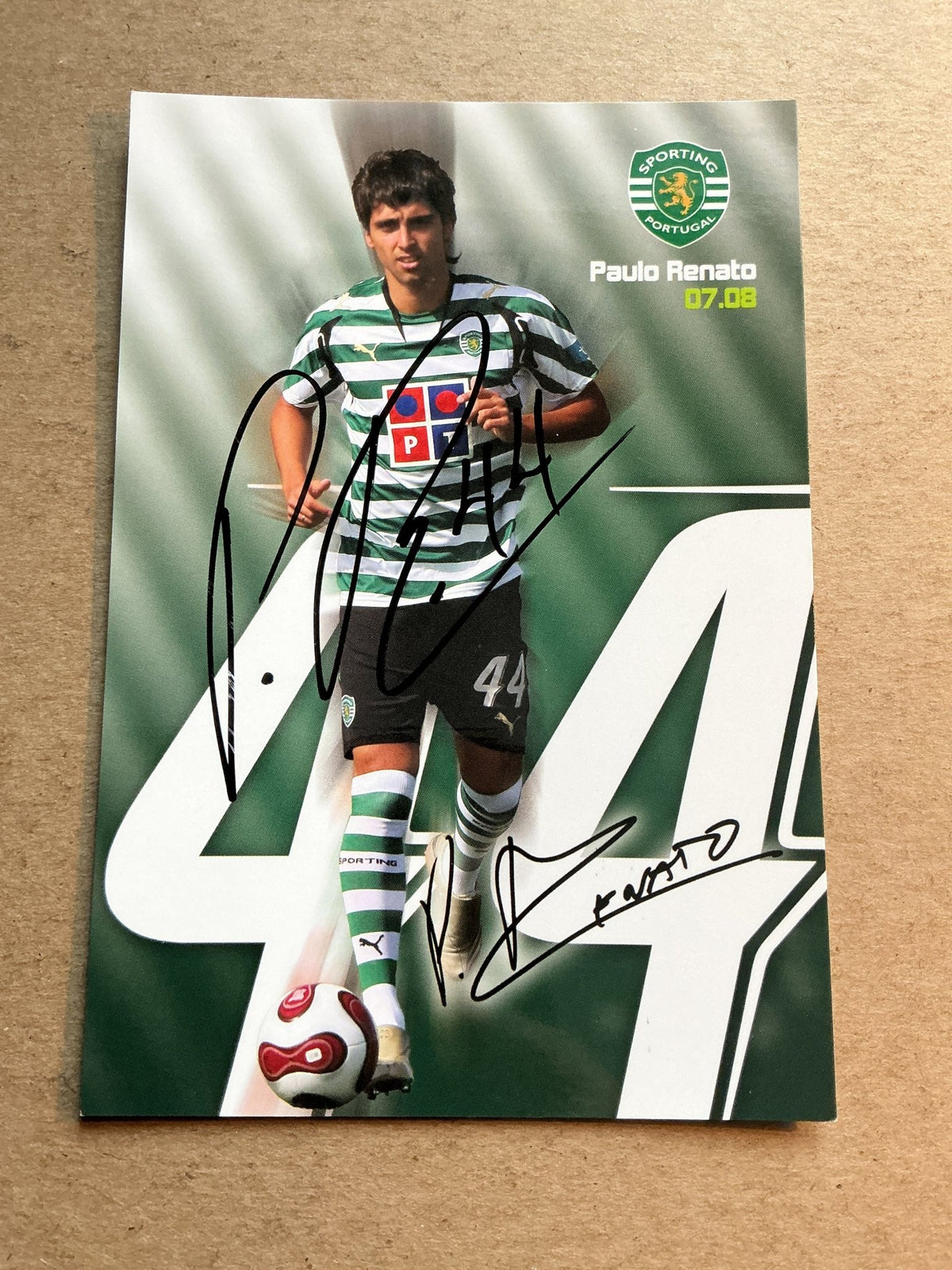 Paulo Renato, Portugal 🇵🇹 Sporting CP 2007/08 hand signed - Autographs-World