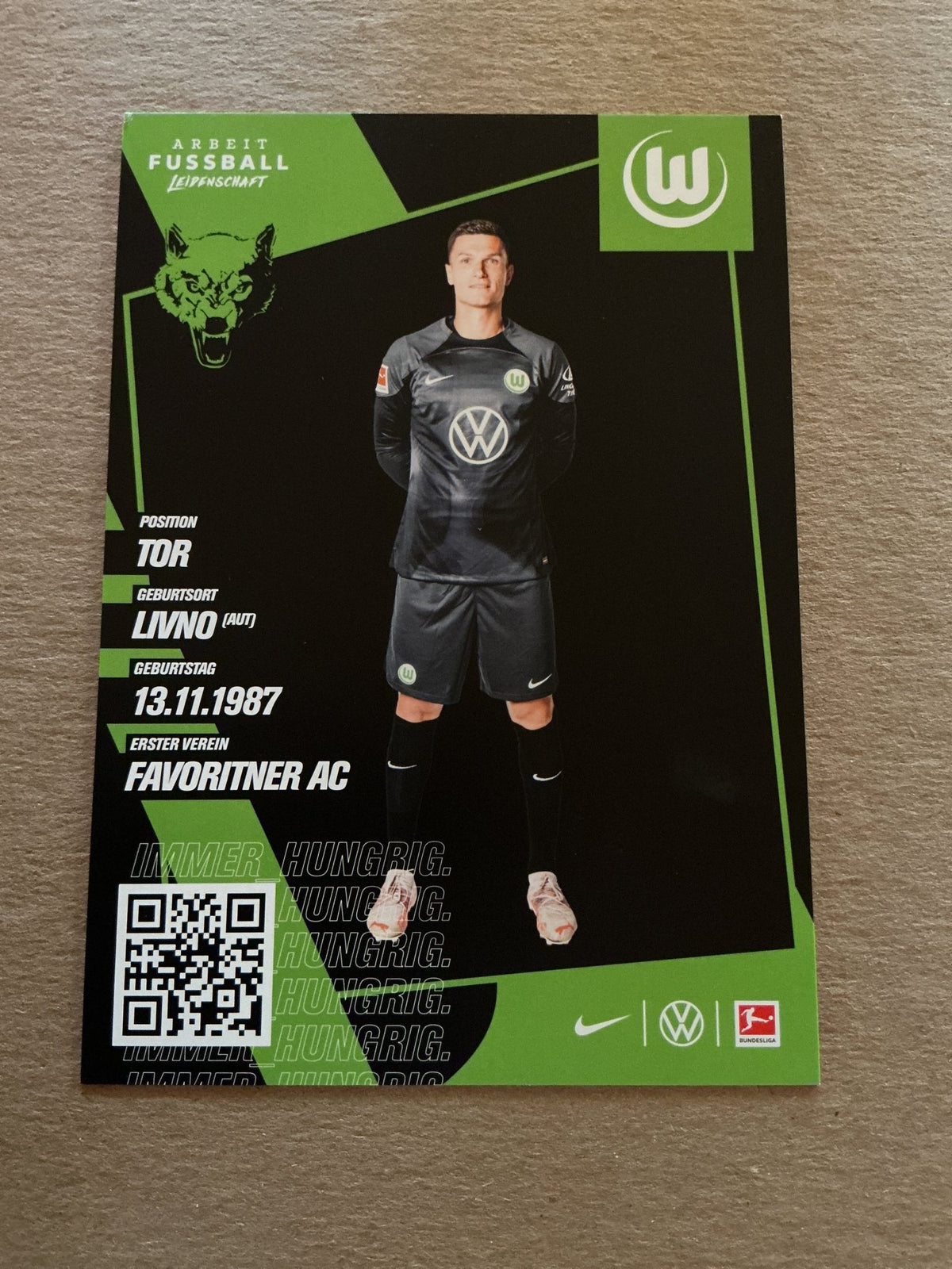 Pavao Pervan, Austria 🇦🇹 VfL Wolfsburg 2022/23 hand signed - Autographs-World