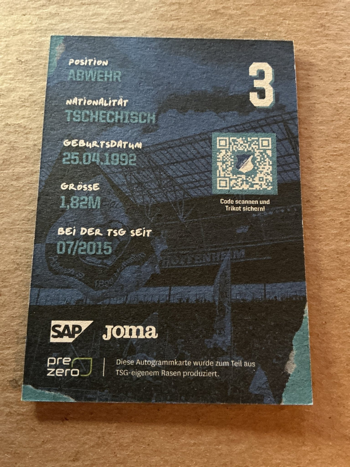 Pavel Kadeřábek, Czech Republic 🇨🇿 TSG 1899 Hoffenheim 2022/23 hand signed - Autographs-World