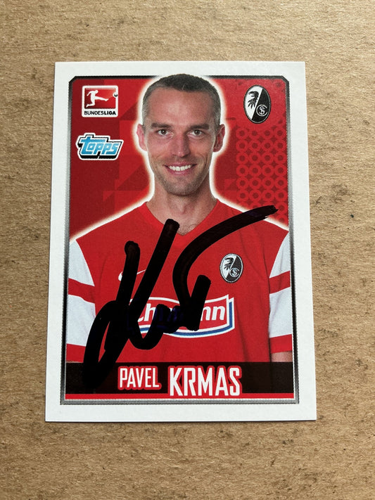 Pavel Krmas, Czech Republic 🇨🇿 SC Freiburg 2014/15 Topps hand signed - Autographs-World