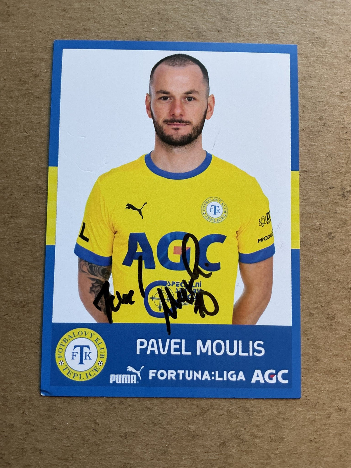 Pavel Moulis, Czech Republic 🇨🇿 FK Teplice 2020/21 hand signed - Autographs-World