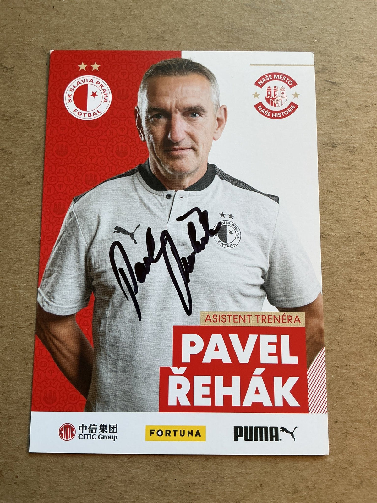 Pavel Řehák, Czech Republic 🇨🇿 SK Slavia Prague 2020/21 hand signed - Autographs-World