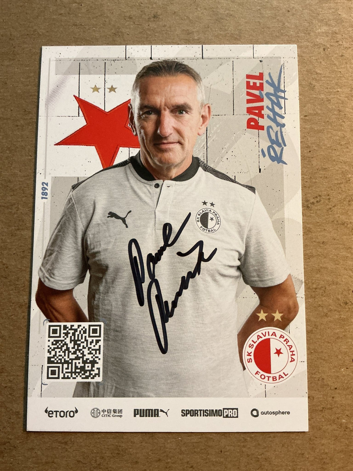 Pavel Rehák, Czech Republic 🇨🇿 SK Slavia Prague 2021/22 hand signed - Autographs-World