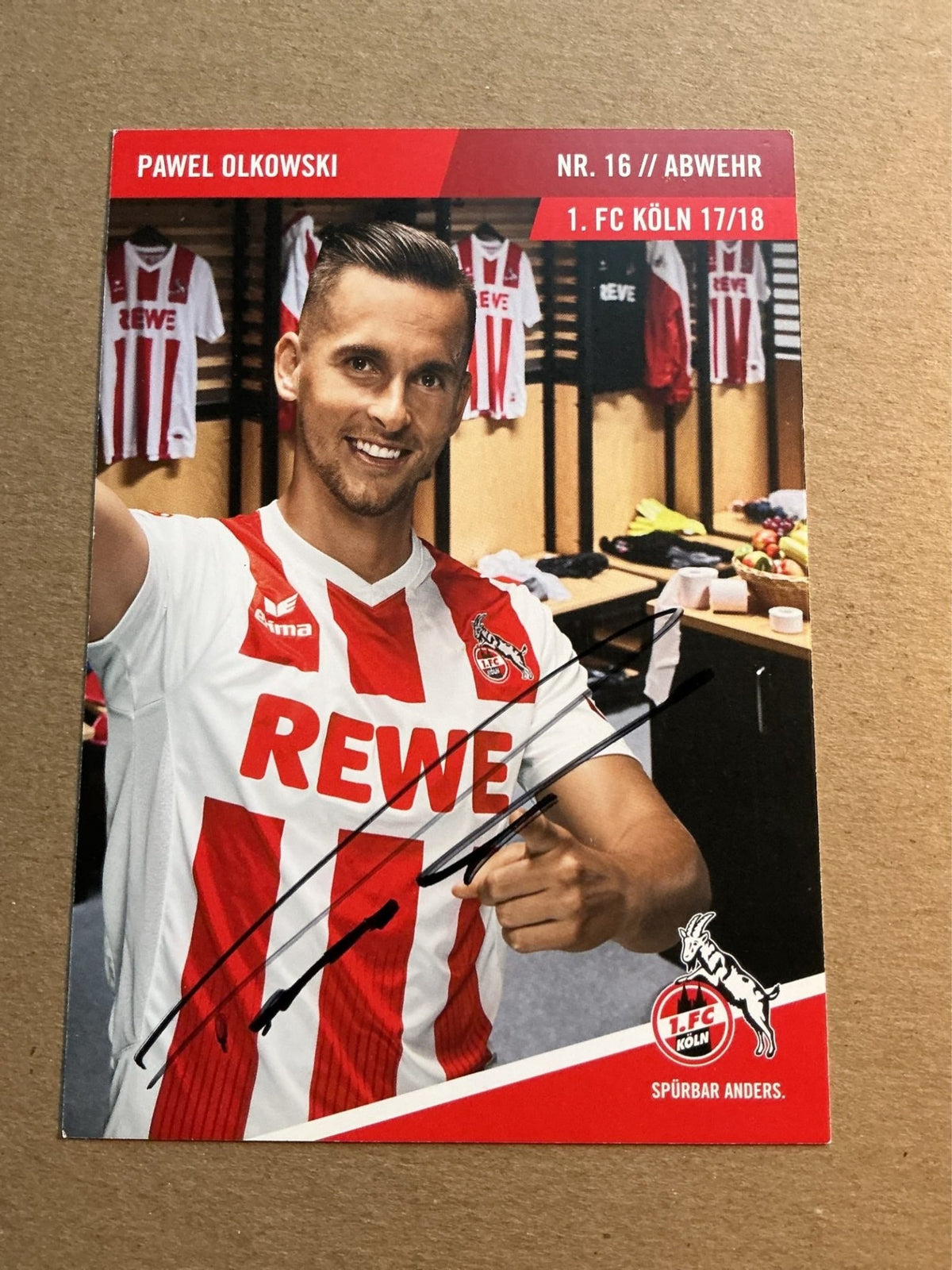 Pawel Olkowski, Poland 🇵🇱 1.FC Köln 2017/18 hand signed - Autographs-World