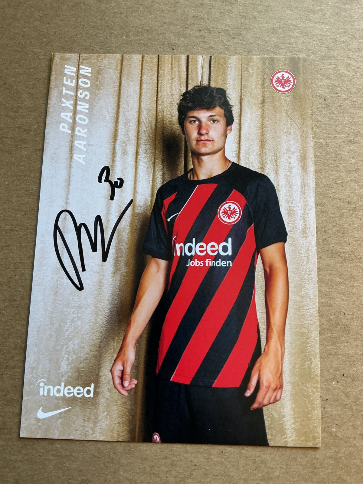 Paxten Aaronson, USA 🇺🇸 Eintracht Frankfurt 2023/24 hand signed - Autographs-World