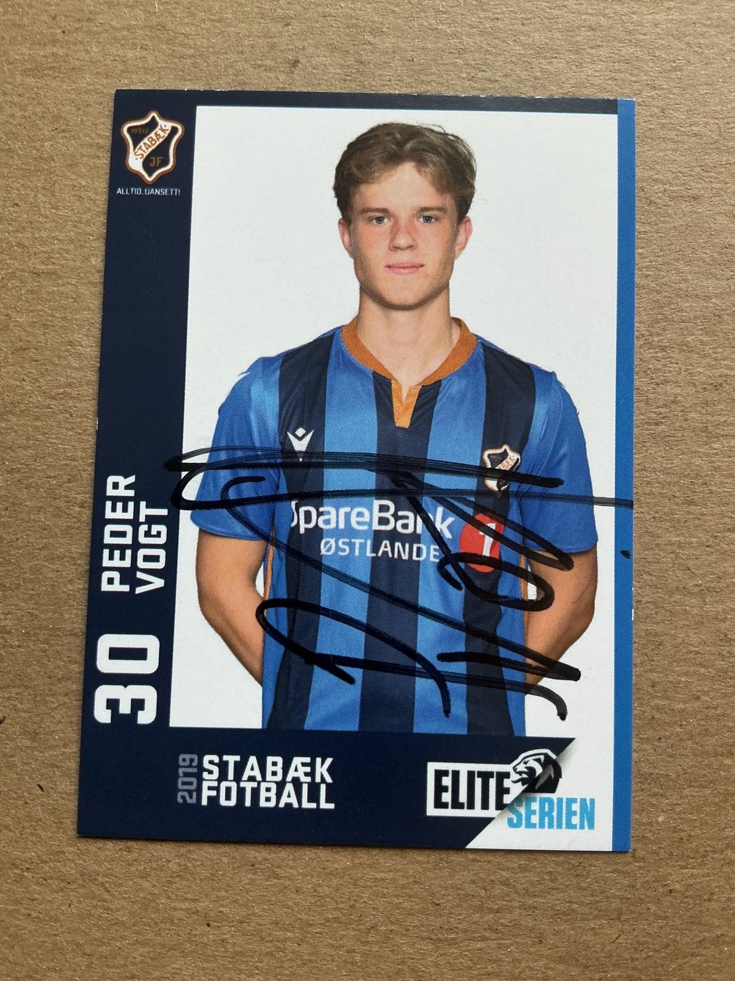 Peder Vogt, Norway 🇳🇴 Stabæk IF 2019/20 hand signed - Autographs-World