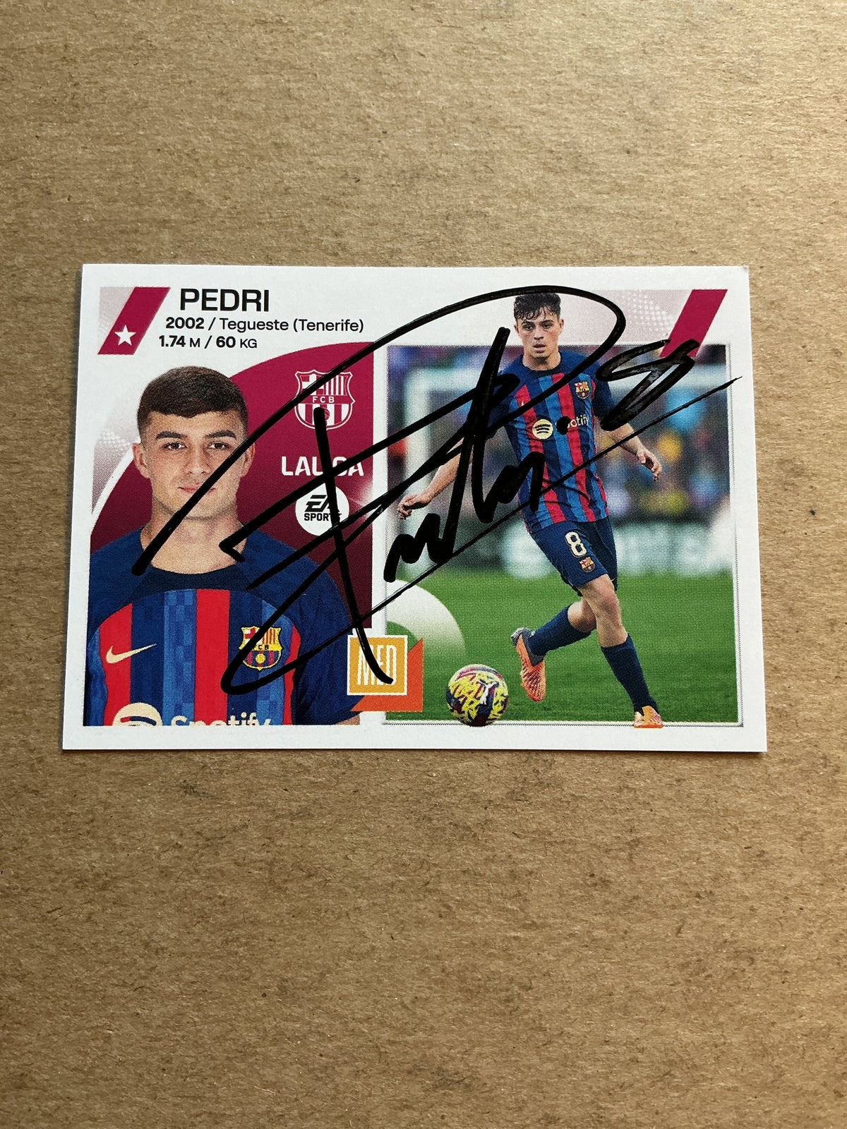Pedri, Spain 🇪🇸 FC Barcelona 2023/24 Panini hand signed - Autographs-World