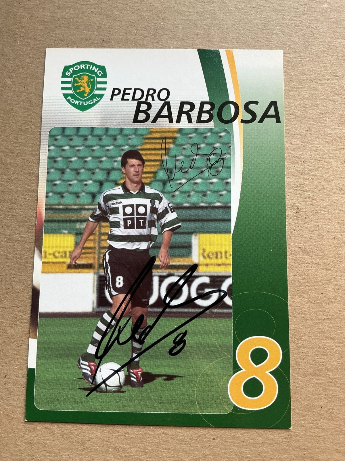 Pedro Barbosa, Portugal 🇵🇹 Sporting CP 2001/02 hand signed - Autographs-World
