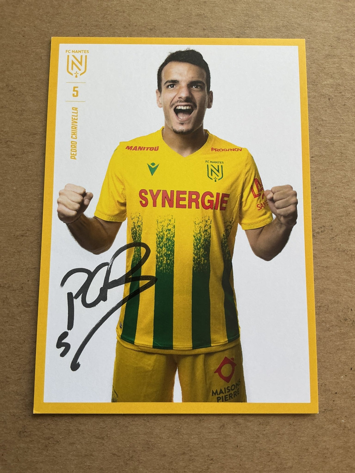 Pedro Chirivella, Spain 🇪🇸 FC Nantes 2020/21 hand signed - Autographs-World