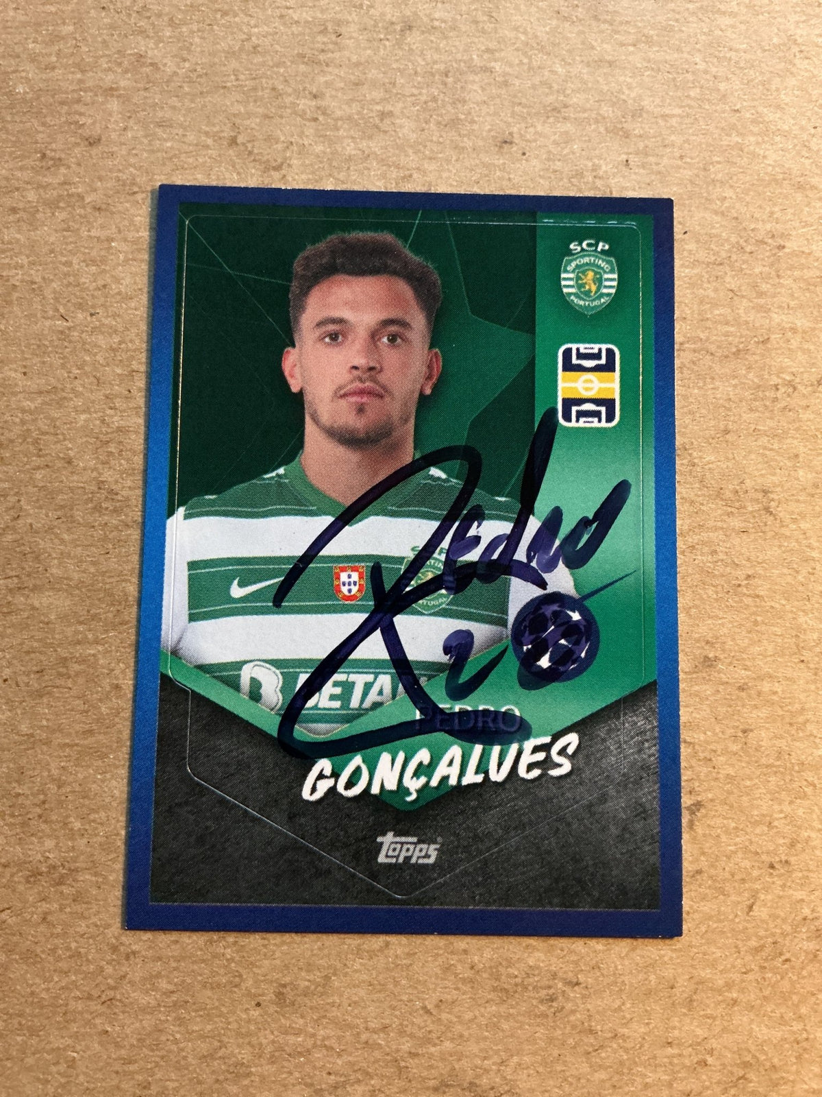 Pedro Gonçalves, Portugal 🇵🇹 Sporting CP 2021/22 Topps hand signed - Autographs-World
