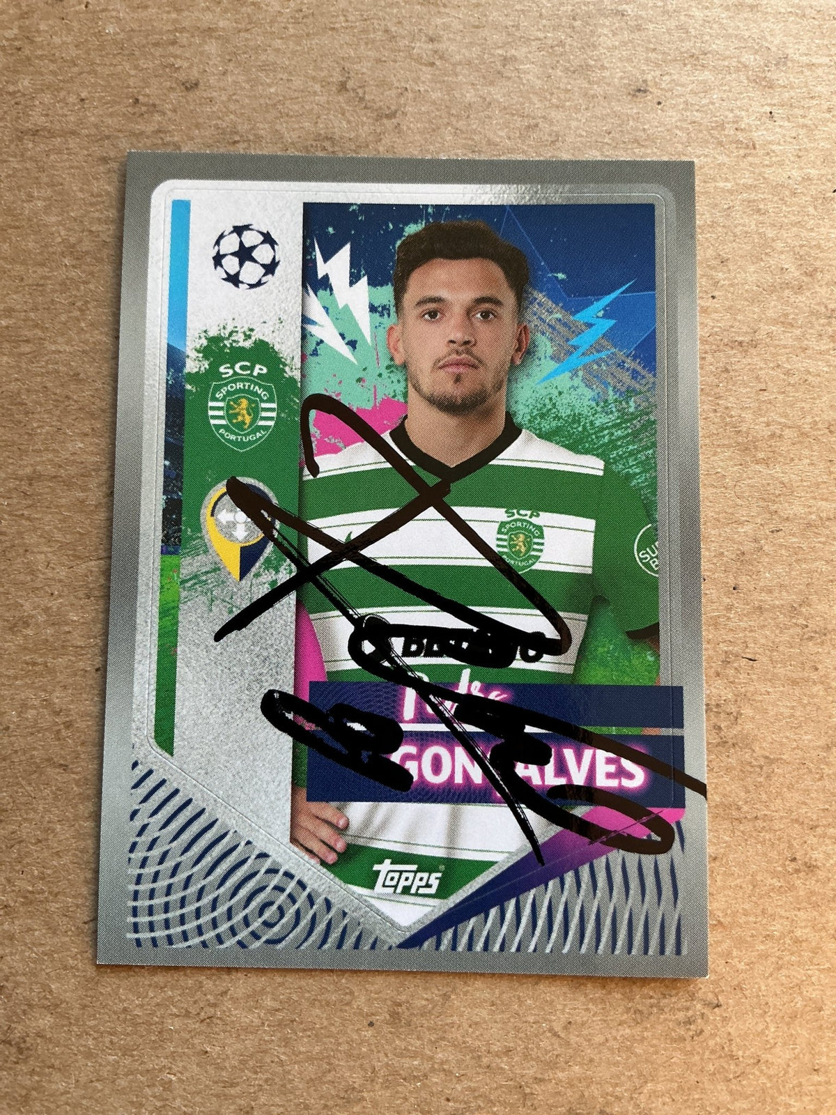Pedro Gonçalves, Portugal 🇵🇹 Sporting CP 2022/23 Topps hand signed - Autographs-World