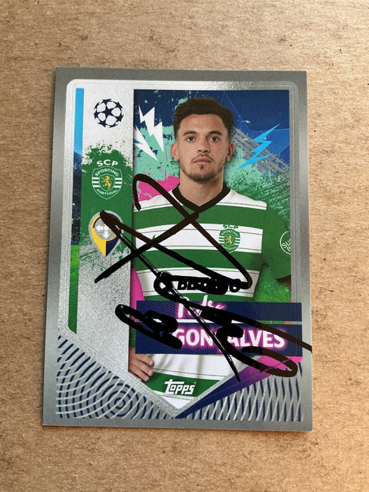 Pedro Gonçalves, Portugal 🇵🇹 Sporting CP 2022/23 Topps hand signed - Autographs-World