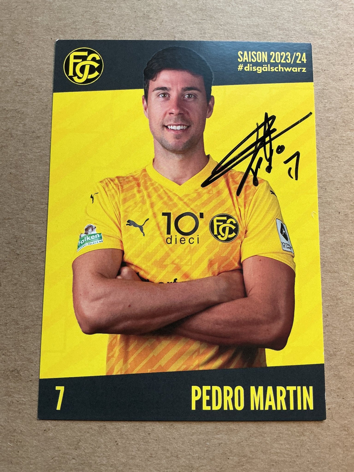 Pedro Martin, Spain 🇪🇸 FC Schaffhausen 2023/24 hand signed - Autographs-World