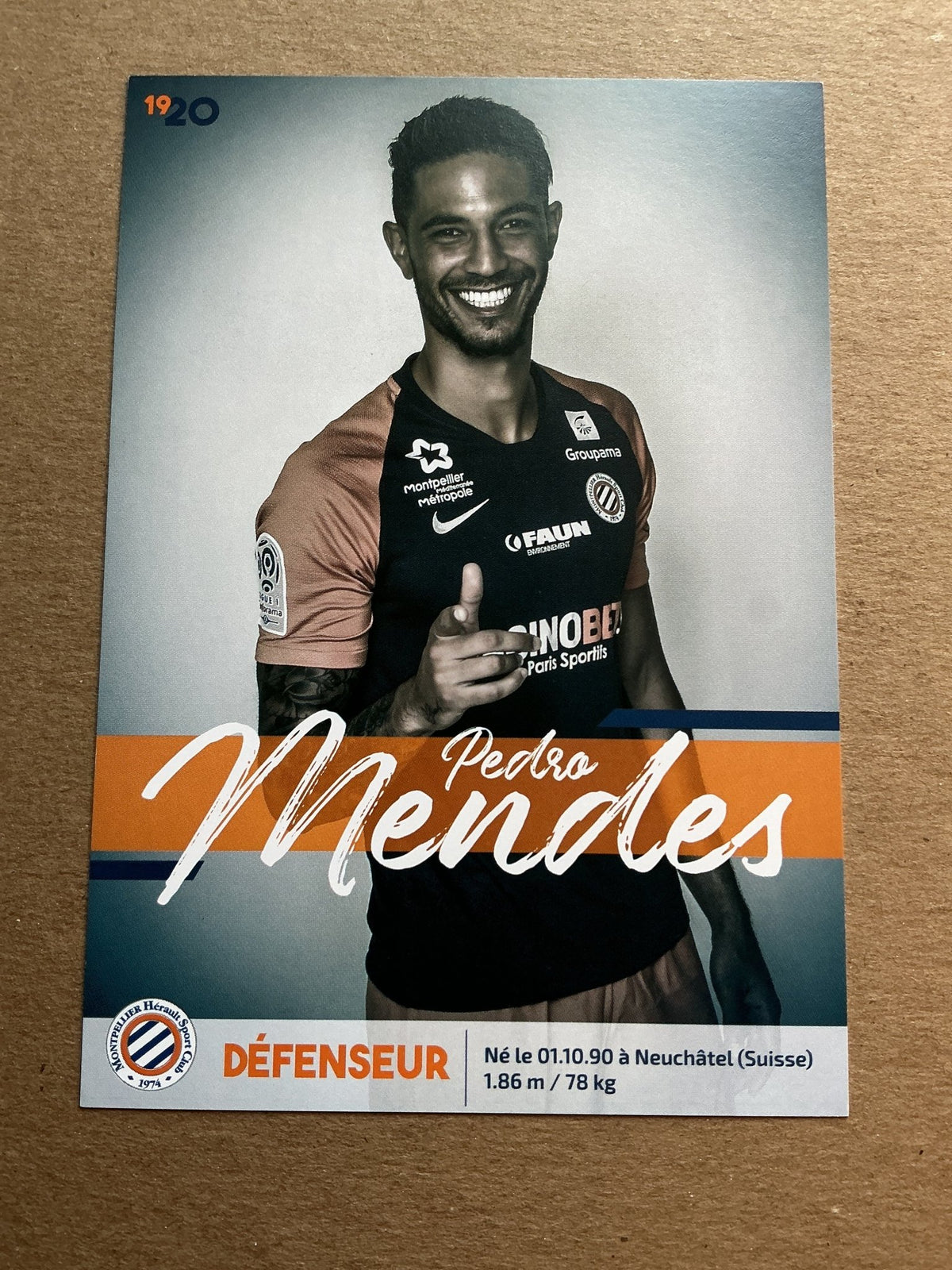 Pedro Mendes, Portugal 🇵🇹 Montpellier HSC 2019/20 hand signed - Autographs-World