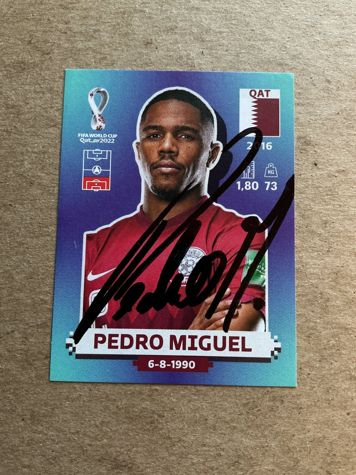 Pedro Miguel, Qatar 🇶🇦 FIFA World Cup 2022 Panini hand signed - Autographs-World