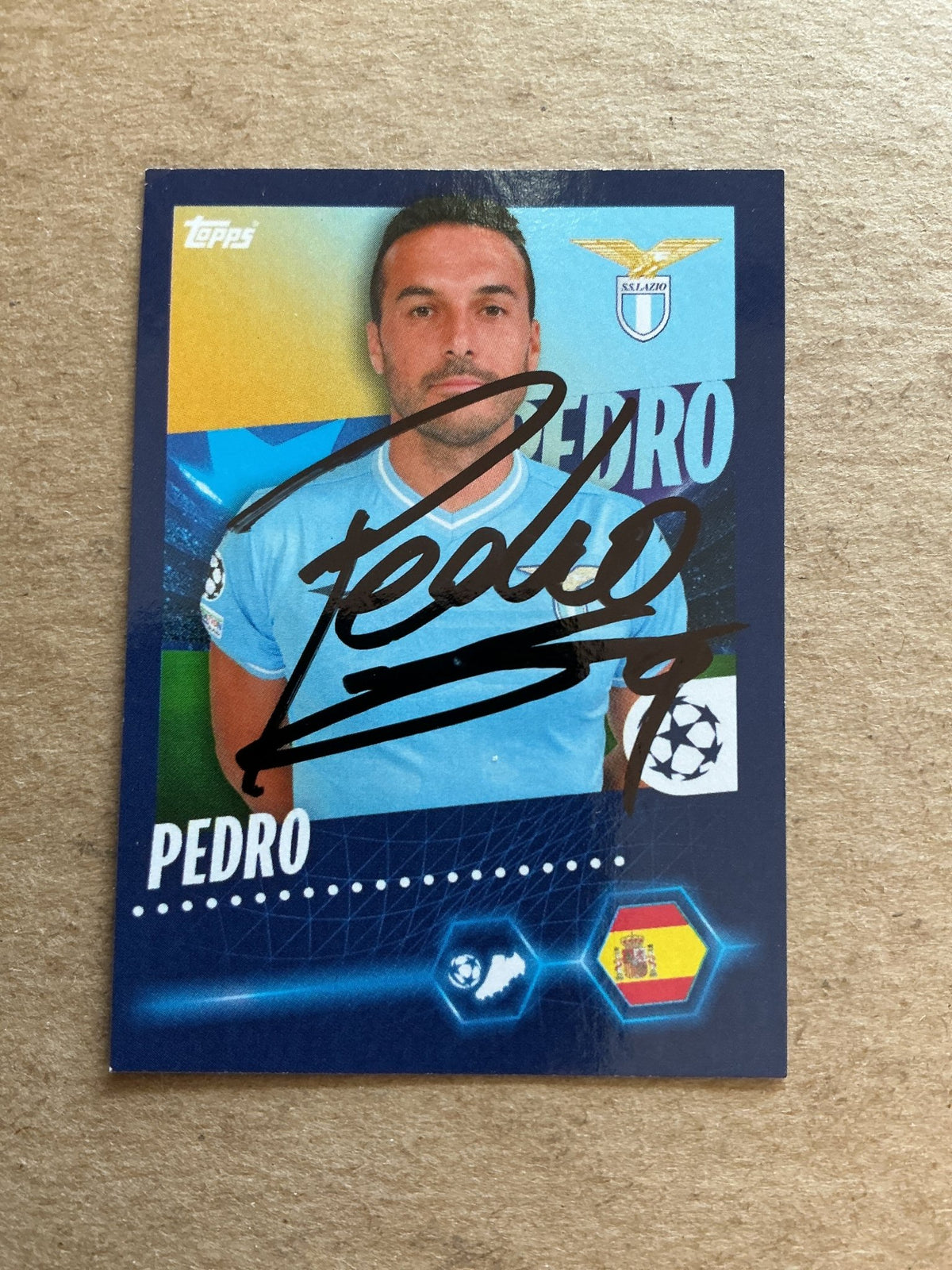 Pedro, Spain 🇪🇸 SS Lazio Rom 2023/24 Topps hand signed - Autographs-World