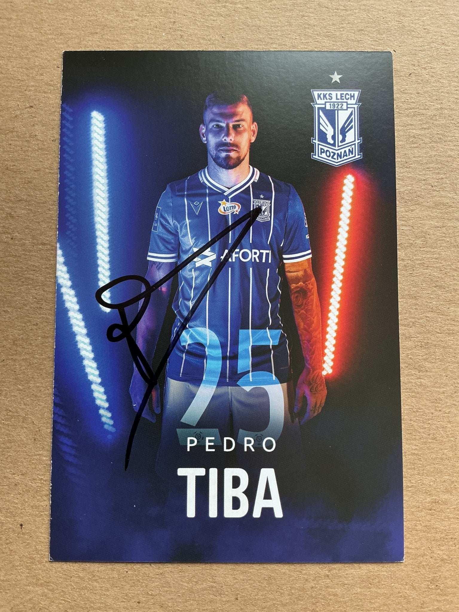 Pedro Tiba, Portugal 🇵🇹 Lech Poznań 2019/20 hand signed - Autographs-World
